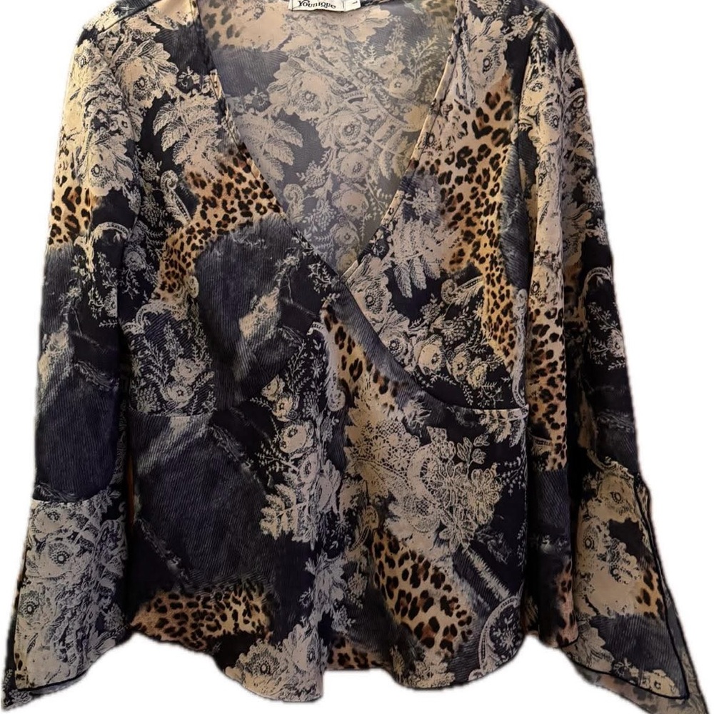 Younique Floral and Animal Print Blouse